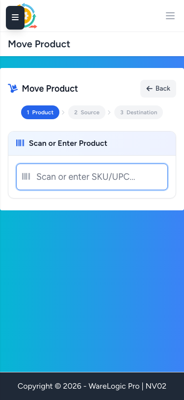 Product Move Wizard - Mobile