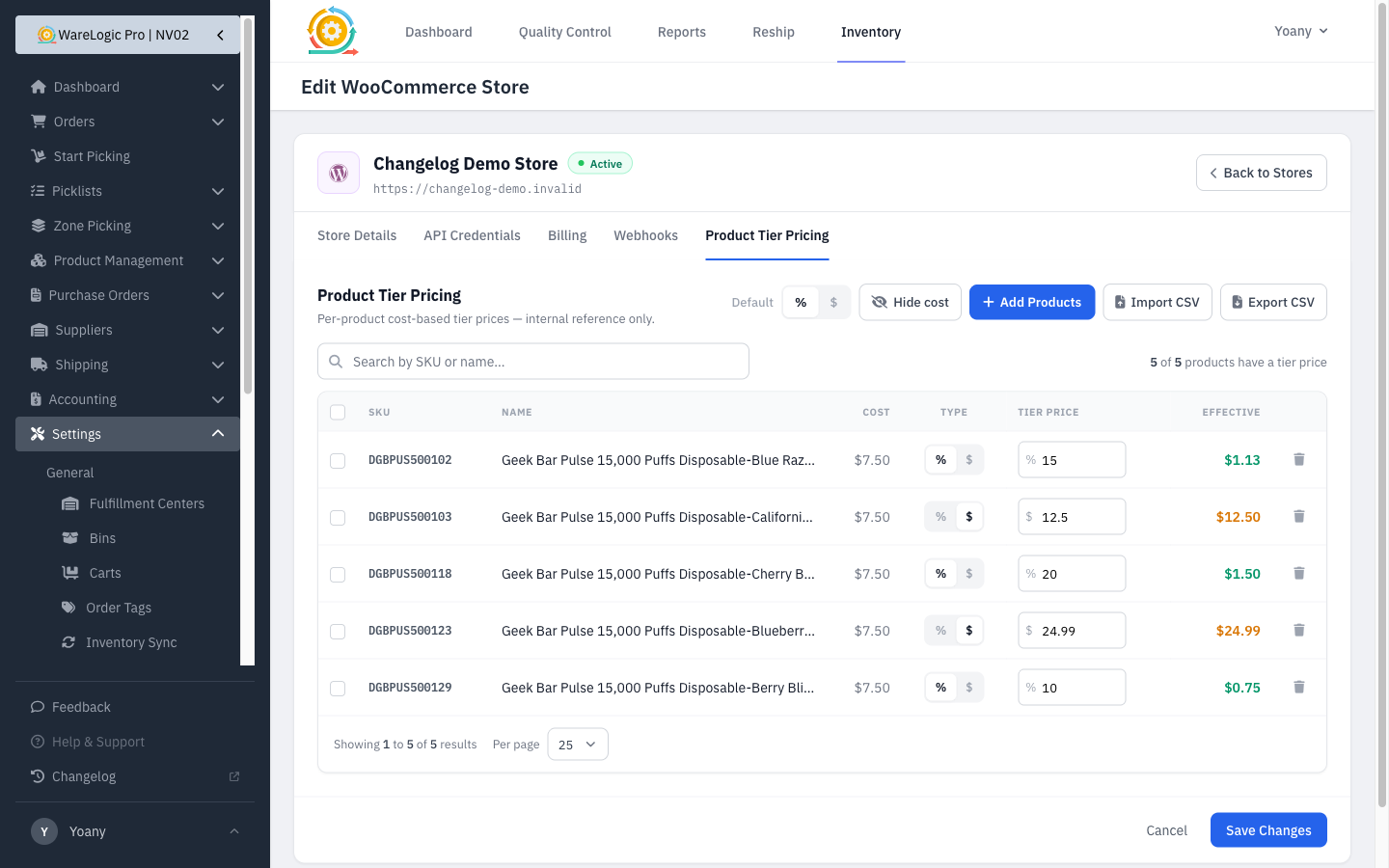 WooCommerce tier pricing